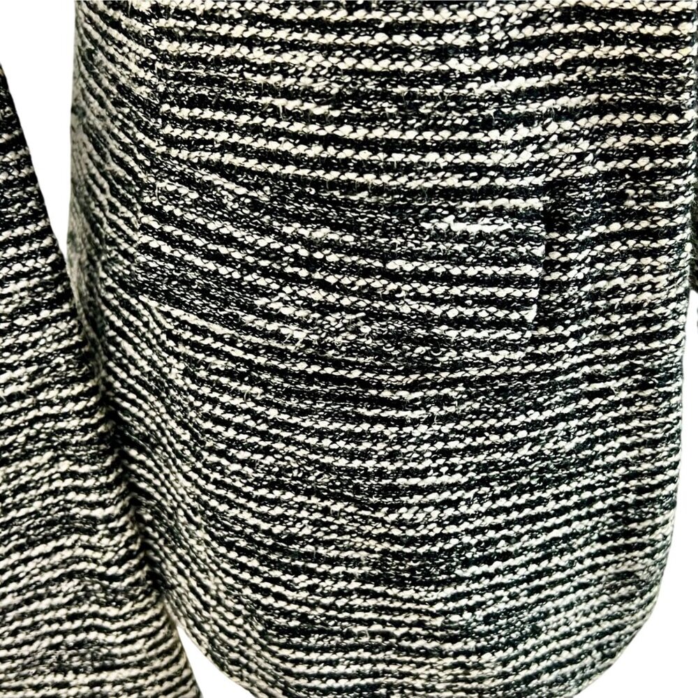 Talbots Petites 2P Berkeley Black & White Tweed Knit Blazer Nubby Cozy - Picture 6 of 11